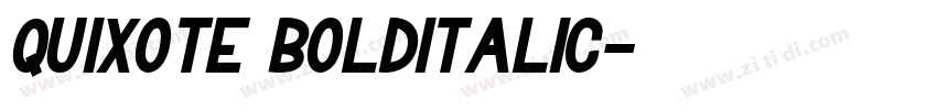 Quixote BoldItalic字体转换